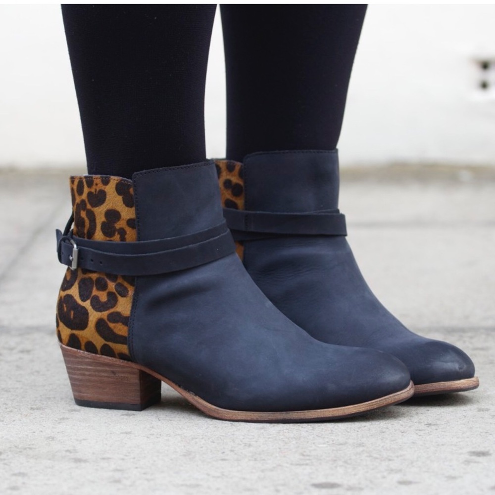 Boden Leopard Booties